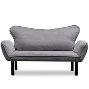 Canapé 2 places Chatto gris avec accoudoirs inclinables