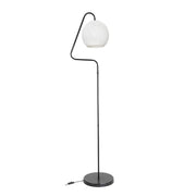 Lampadaire gris Yumak MDL4256 avec abat-jour en tissu blanc