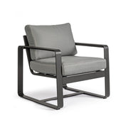 Fauteuil de jardin en aluminium Anthracite MERRIGAN YK13 74x78x h84 cm
