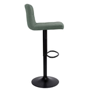 Tabouret de couleur de menthe réglable avec pattes noires mates 49x40x87 cm