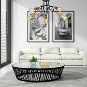 Sardala MDL3843 plafonnier 5 lumières en métal tressé