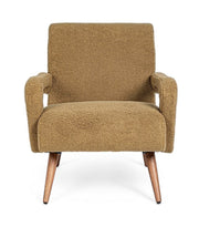 Fauteuil Berna Palm vintage marron-beige