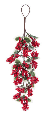 Décoration 6x Ilex Bacche Ros Agrifoglio Goccia