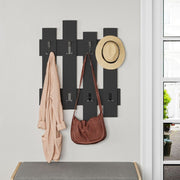 Porte-manteau mural Wave anthracite 8 crochets