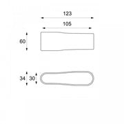 Tableau de pierre beige moderne 123 x 60 x h 34