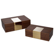 Boîte rectangulaire en bois marron 1-2 cm31x20h10