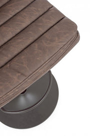 Tabouret de bar vintage simili cuir marron Connor 41 x 50 x 94,5 cm