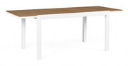 Table extensible 140-200x90 blanche en aluminium