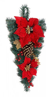 Décoration 8x Josie Poinsettia Rosso Goccia