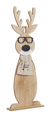 Support en bois naturel pour 6 rennes Anton - Taille S