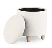 Tabouret de conteneur de zena blanc