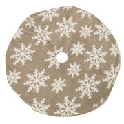Couverture de base en tissu d'arbre de flocon de neige beige cm ø107h1