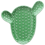 Assiette Dark Cactus 20 cm x 21 cm x H 2 cm Grès Pachy Vert