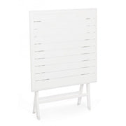 Table d'extérieur pliante en aluminium blanc ELIN 70x70x h71 cm