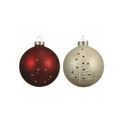 Boule de Noël en verre assortie 1 pcs diam 8 assorties