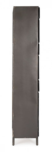 Commode de magasin avec 2 portes et 10 tiroirs de style industriel cm 169h