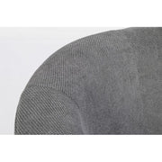 Fauteuil en bois et tissu Anthracite BELIZE 64,5x63x h76 cm