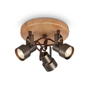 Spot gris antique Ø 21 cm 3xgu10 15w 1380lm