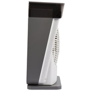 Radiateur Soufflant Oscillant avec Programmateur 24H - Thermostat Réglable - Témoin Lumineux - Protection Anti-basculement - 214x330x140 mm