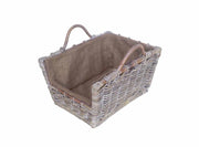 Panier à bûches cloe évasé 2m avec doublure en jute cm52x38h26-36