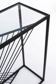 Meuble console en métal noir Spiral