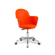 Fauteuil Orange Office avec une base chromée Gora 60x78xh cm