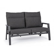 Sofa 2-SEATER avec coussins inclinables avec coussins anthracites kledi