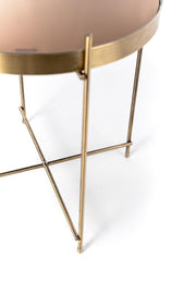 Table en métal laiton poli cm 38 x 38 xh 43