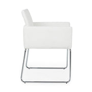 Chaise avec accoudoirs en simili cuir Blanc SIXTY 60x54x h80,5 cm