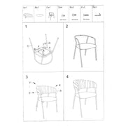 Fauteuil en velours Brendeburg rouge