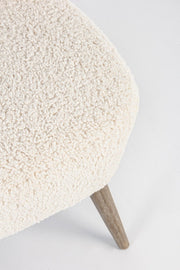 Fauteuil vintage bois et tissu Cortina