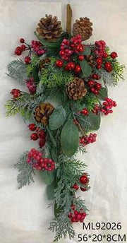 Guirlande en plastique rouge cm56