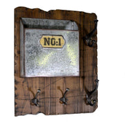 Porte-lettres en bois 1 place avec cintre 4p cm46,5x15h56