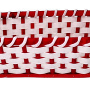 Panier ovale en osier rouge cm50x38h13