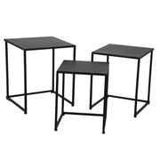 Réglez 3 tables noir 48 x 56 x 48