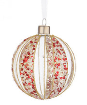 12x Sphère Vt Scintillante Rouge