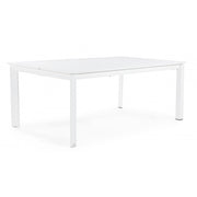 Table Konnor en aluminium 200-300x110 cm blanc Iperbriko