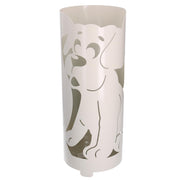 Porte-parapluie métal crème chien rond cmø19h49