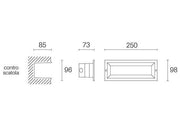 Collection ouverte 12W LED 4000K Ligne de masque blanc