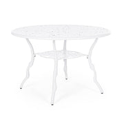 Table blanche ronde diamètre 110 cm. Victoria Bizzotto