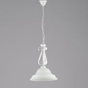 Chandelier de chambre à coucher en fer blanc argenté une lumière de 30x H40 cm