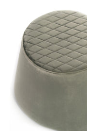 Pouf en velours de métal gris cm 46,5 x 46,5 xh 33