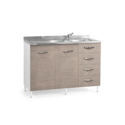 Évier de cuisine orme 2 portes avec tiroirs DX Cm 120x50xH 85