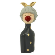 Femme en résine à pois gris cm15x14h32