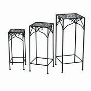 Colonne en métal jessica noir 1-3 cm30x30h73 haut carré