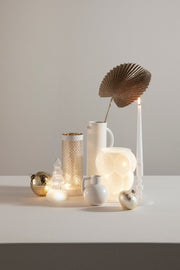 Éventail Feuille Champagne 12x H52Cm