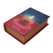 Boîte à livres en similicuir avec led rectangulaire cm29x20h8