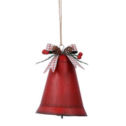 Cloche en métal rouge 14,5x11h9,5 cm