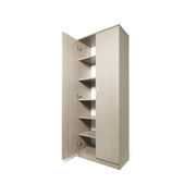 Meuble à chaussures polyvalent orme en bois mélaminé 2 portes h182x71x38