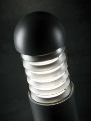 Lampe d'extérieur en aluminium moulé sous pression avec diffuseur en verre transparent et ailettes anti-éblouissement graphite